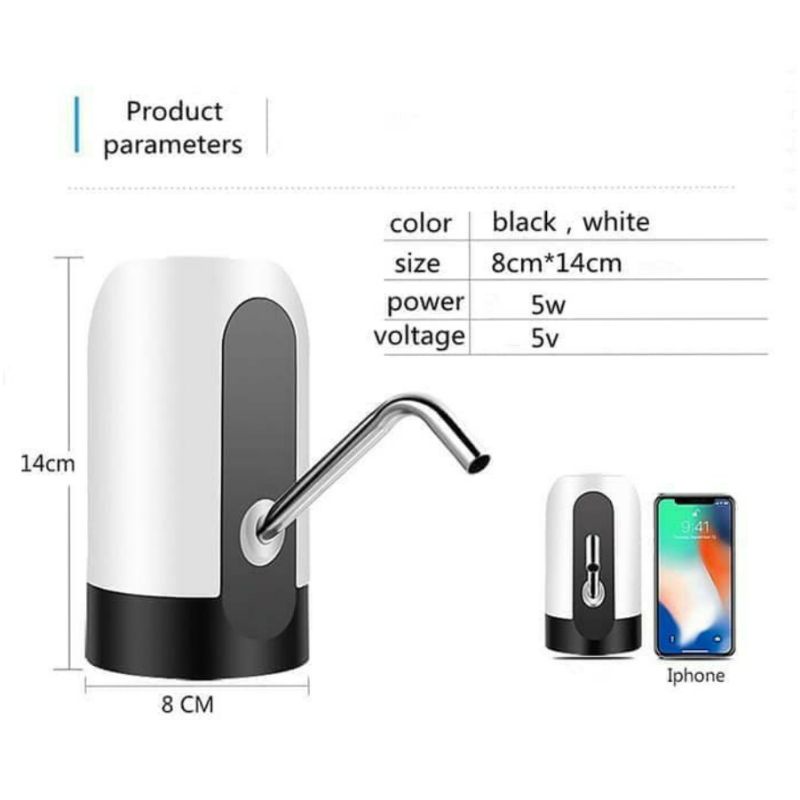 ORIGINAL VANSTAR Pompa air galon elektrik water pump dispenser electric USB LED portable