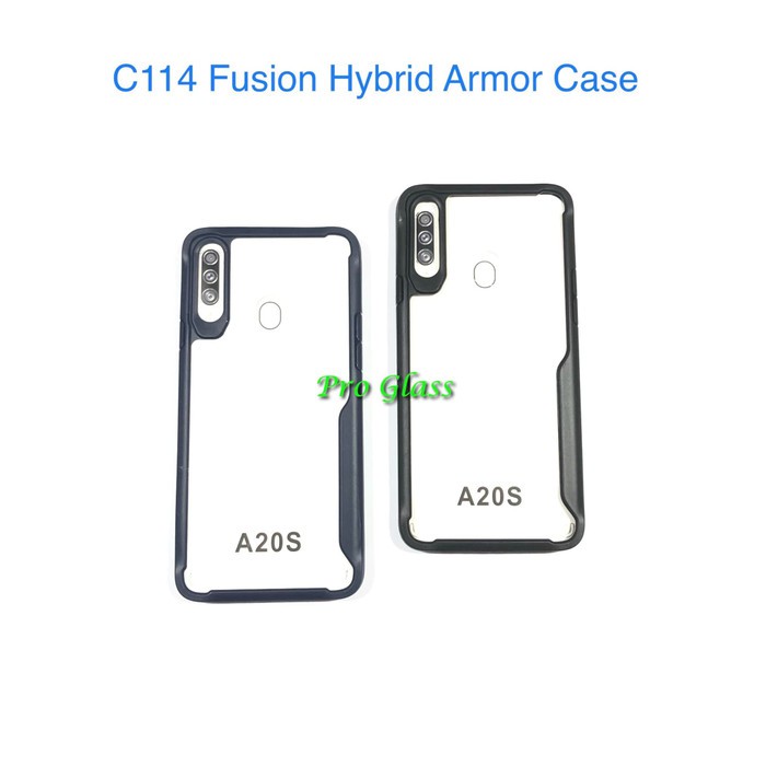C114 Samsung A01 / A10s / A20s / A30s Fusion Hybrid Premium Armor Case Silicone Acrylic