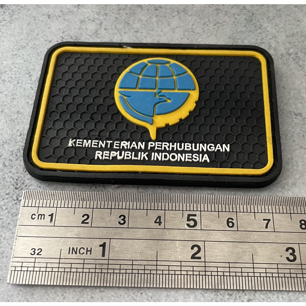 Patch Kemenhub - Patch Velcro - Prepetan Kementrian Perhubungan - Velcro Karet - 1