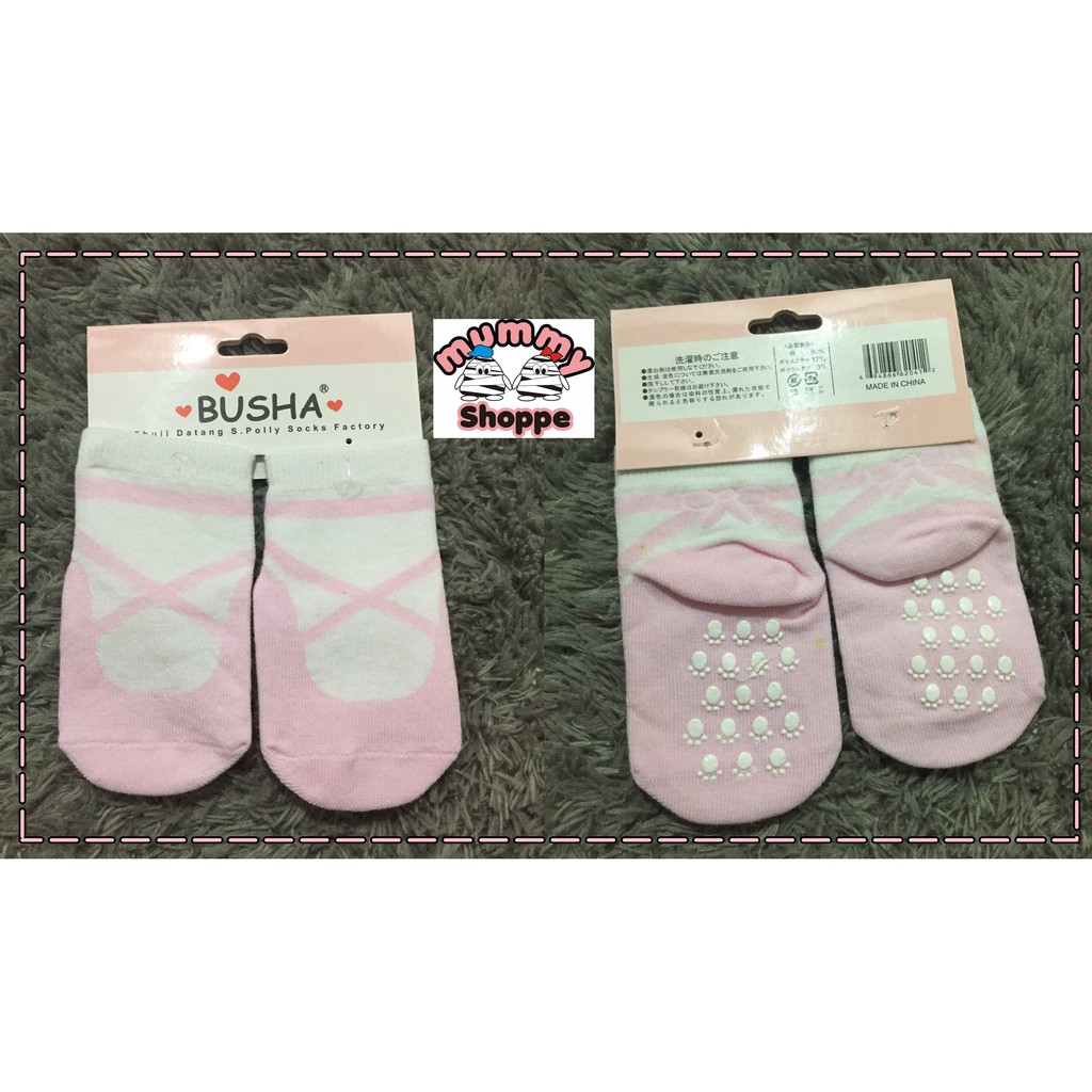 Kaos Kaki Bayi Anti Selip merk Busha Motif Lucu