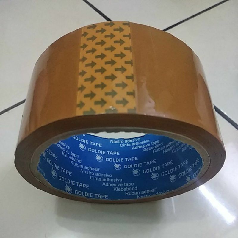 Lakban opp Goldie tape 45mm x 72yard / bening / coklat