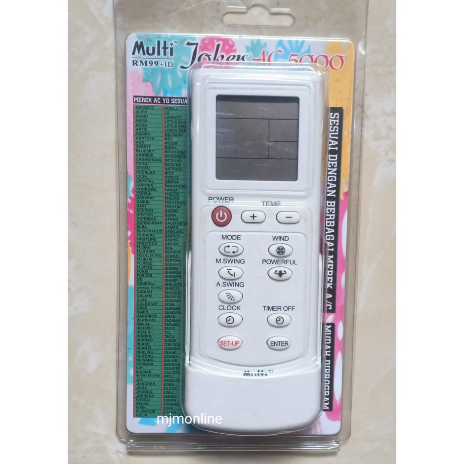 REMOTE AC JOKER MULTI AC-5000 SERBAGUNA