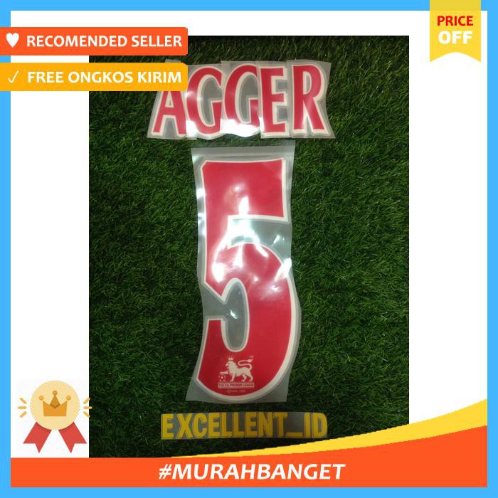 Nameset Agger #5 1997/2007 (For Liverpool) - Sepak Bola & Futsal - Jersey Bola