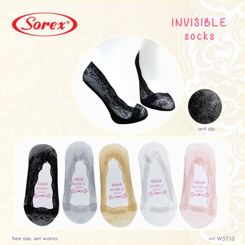 Sorex Ladies invisible Socks W5709 kaos kaki dibawah mata kaki