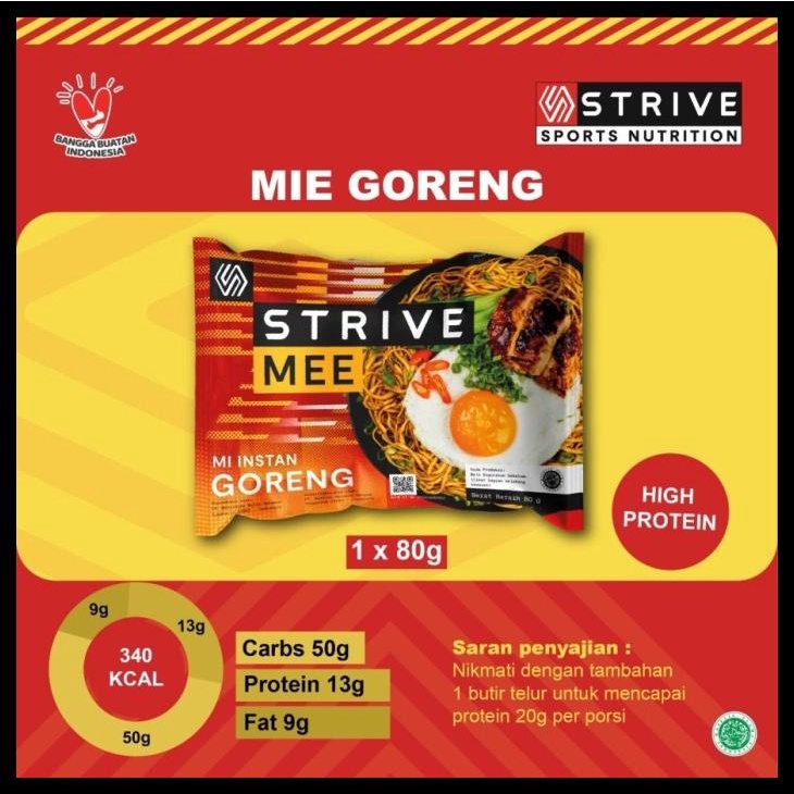 

Strive Mee Mie Goreng Mie Ayam Bawang Tinggi Protein Carbo Load