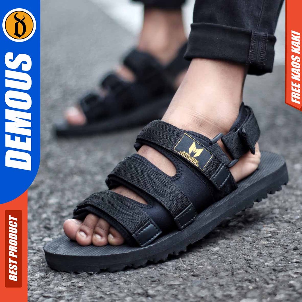 DEMOUS DOMIE Sepatu Sandal Gunung Traveling Pria Hitam