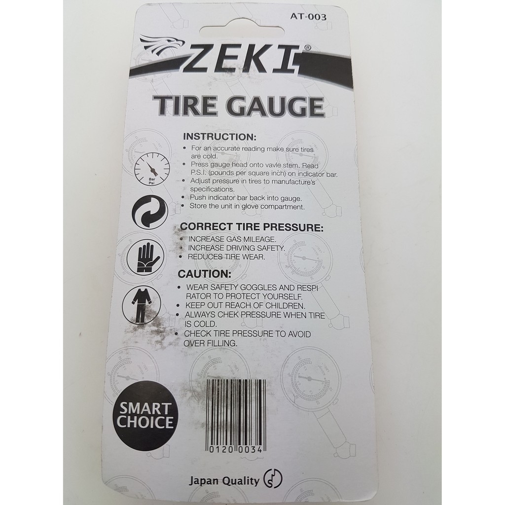 Tire Pressure Gauge/Alat Pengukur Tekanan Angin Merk ZEKI