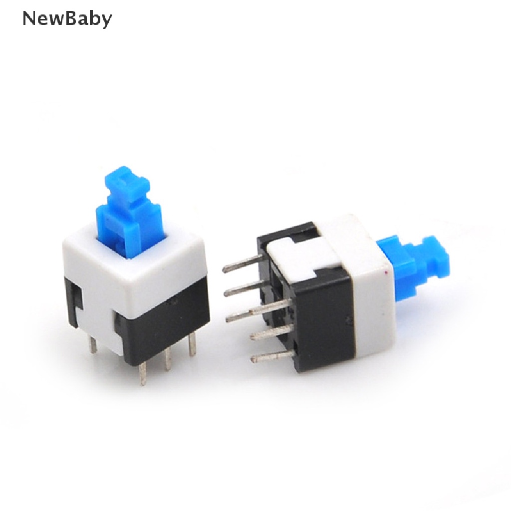 Newbaby 10Pcs Tombol Switch Dua Baris 6 Pin Ukuran 8x8mm