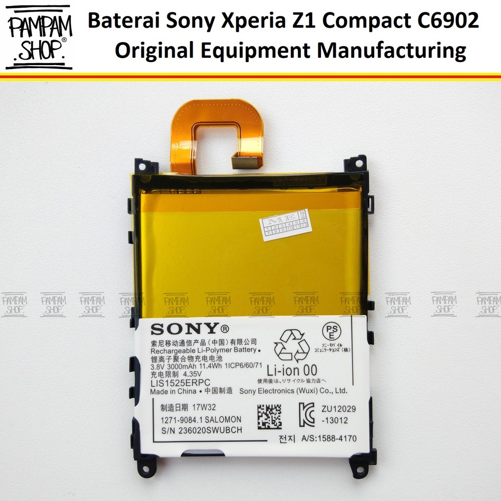 Baterai Sony Xperia Z1 Compact C6902 LIS1525ERPC Original OEM Batrai Batre HP LIS1525 ERPC