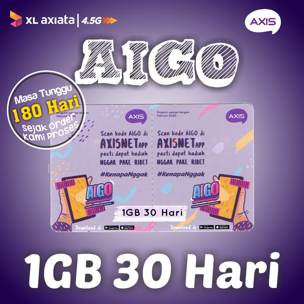 PV VOUCHER AXIS AIGO 1 GB 30 HARI VOUCHER AXIS MURAH