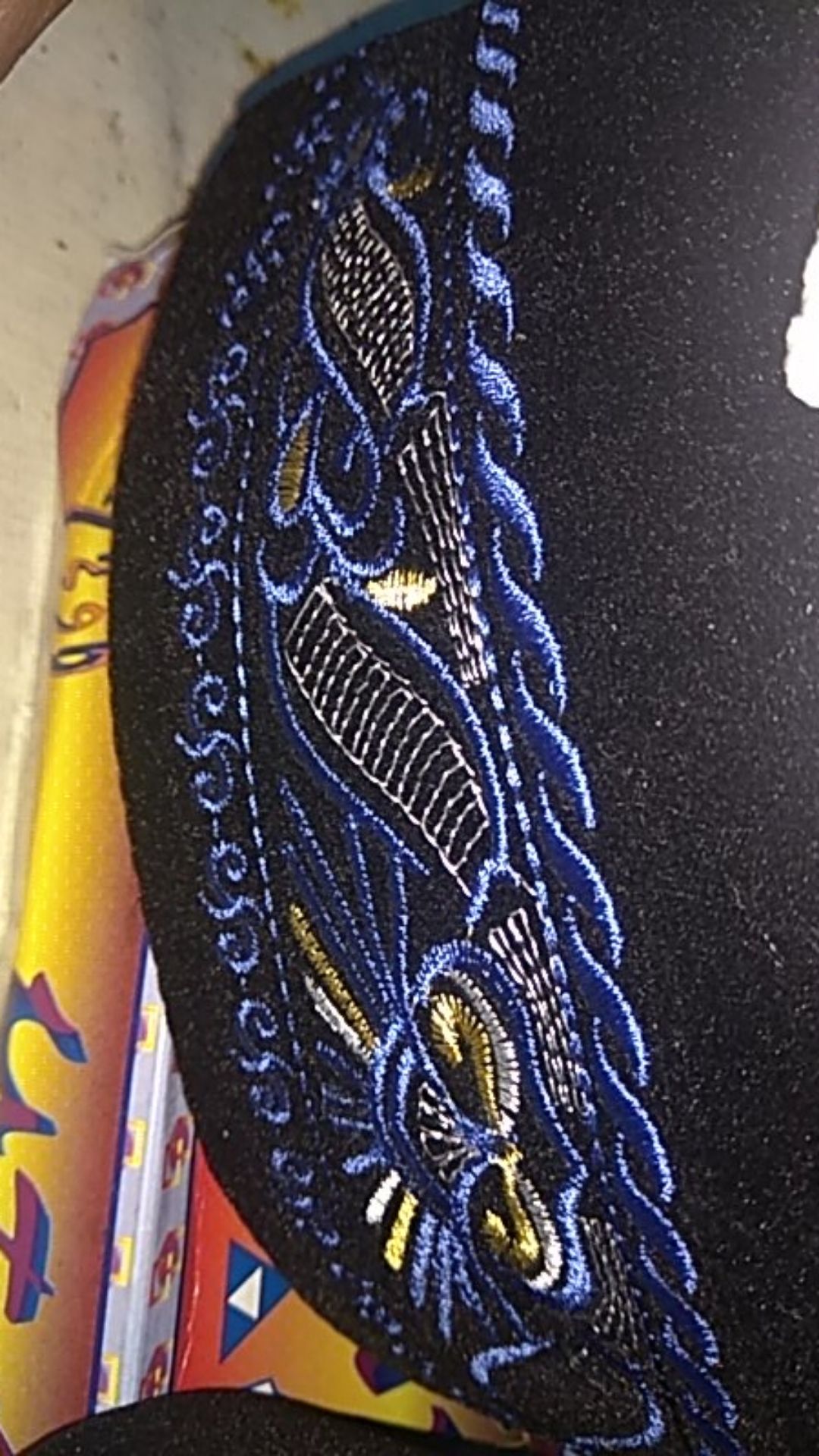 Peci Songkok Bordir Motif Batik Biru Coklat Peci Kopiah Dewasa Kopyah Anak Murah