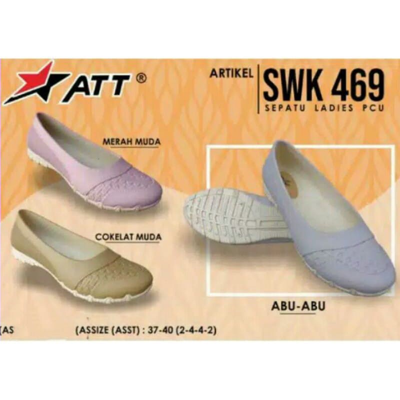 sogo ATT NSWK 468, SLK 474, SWK 469 SEPATU KARET WANITA Flat Shoes Anti Air Nyaman Dipakai Ringan