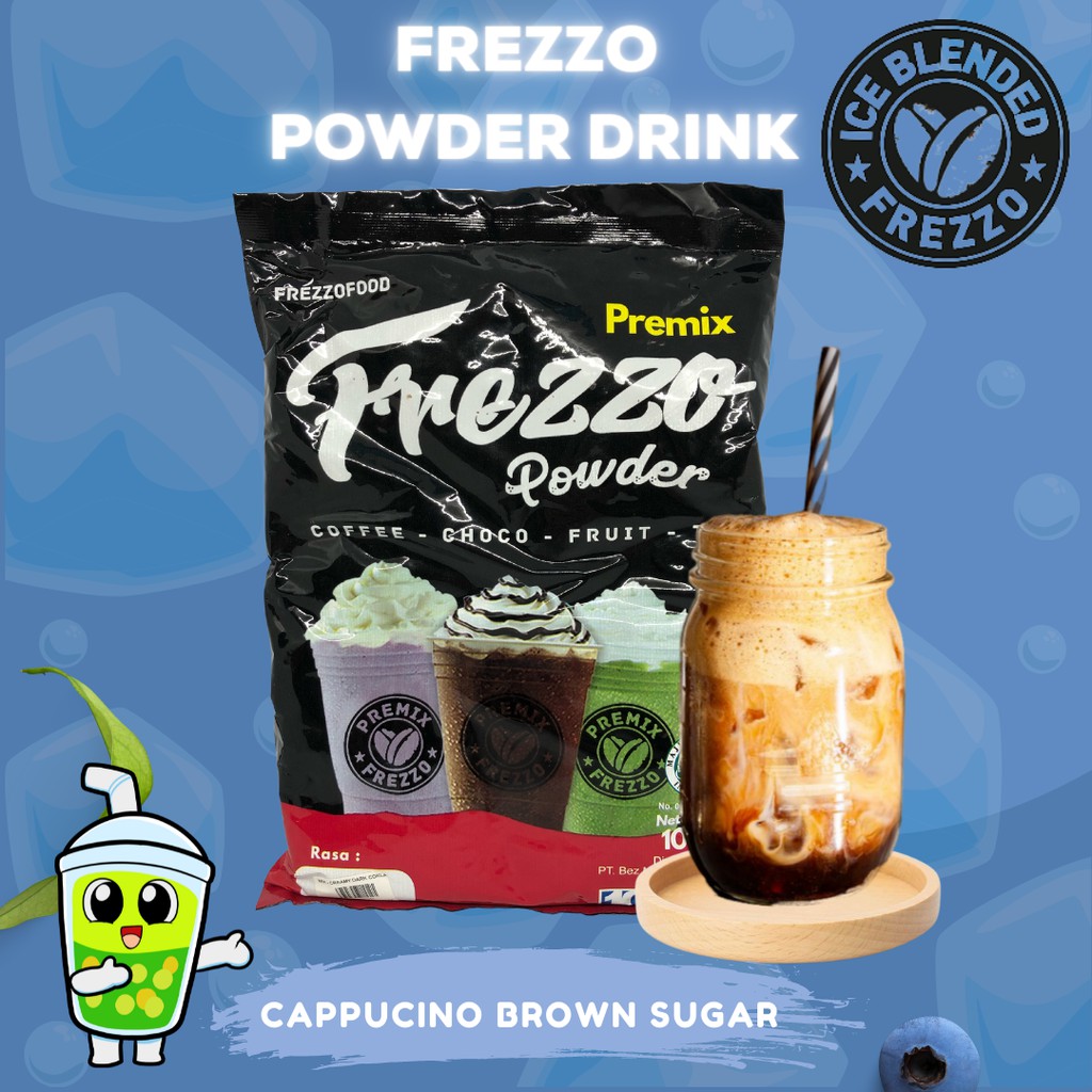 Frezzo Bubuk Minuman Rasa Cappucino Brown Sugar Powder / Cappucino Brown Sugar Powder Drink 1 Kg