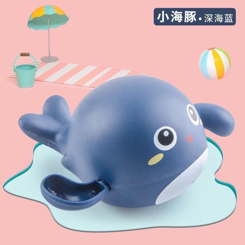 Mainan Mandi Anak Bayi Bentuk Kura & Dolphin Berenang Di Kolam Renang / Bak Mandi Mainan Air Lucu-Dolphin BLUE