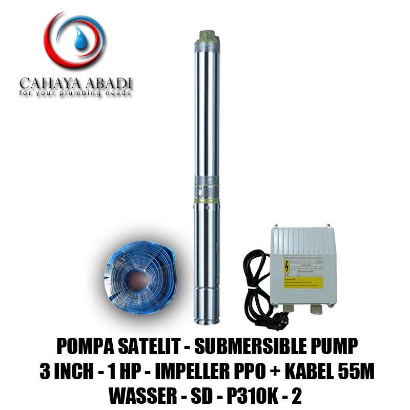 Jual POMPA SUBMERSIBLE WASSER - 3 INCH 
