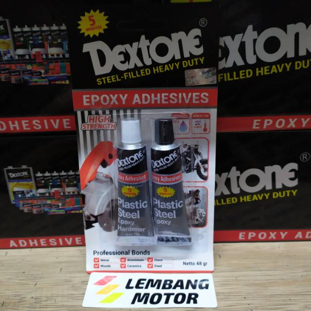

Lem Plastic Steel DEXTONE 5 Menit 48gram