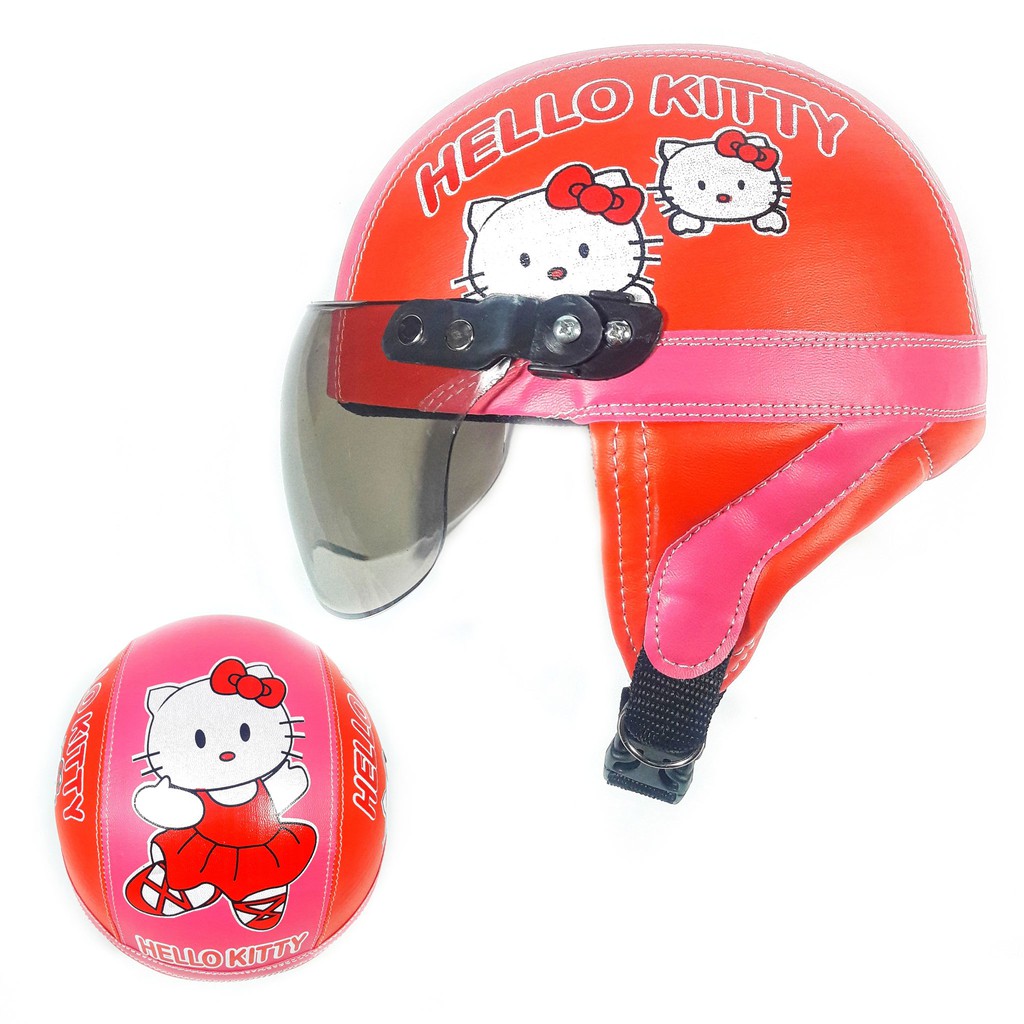 Helm Anak Retro karakter Hello Kitty