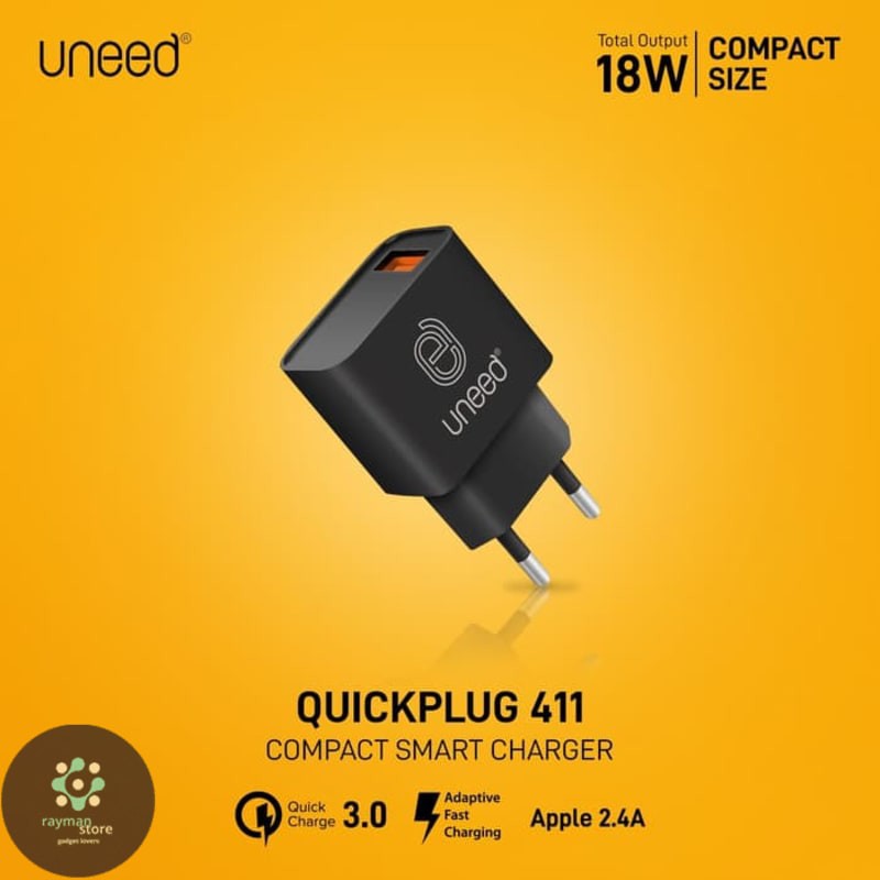 QuickPlug Wall Charger Quick Charge 3.0 Max 18watt UNEED  UCH411