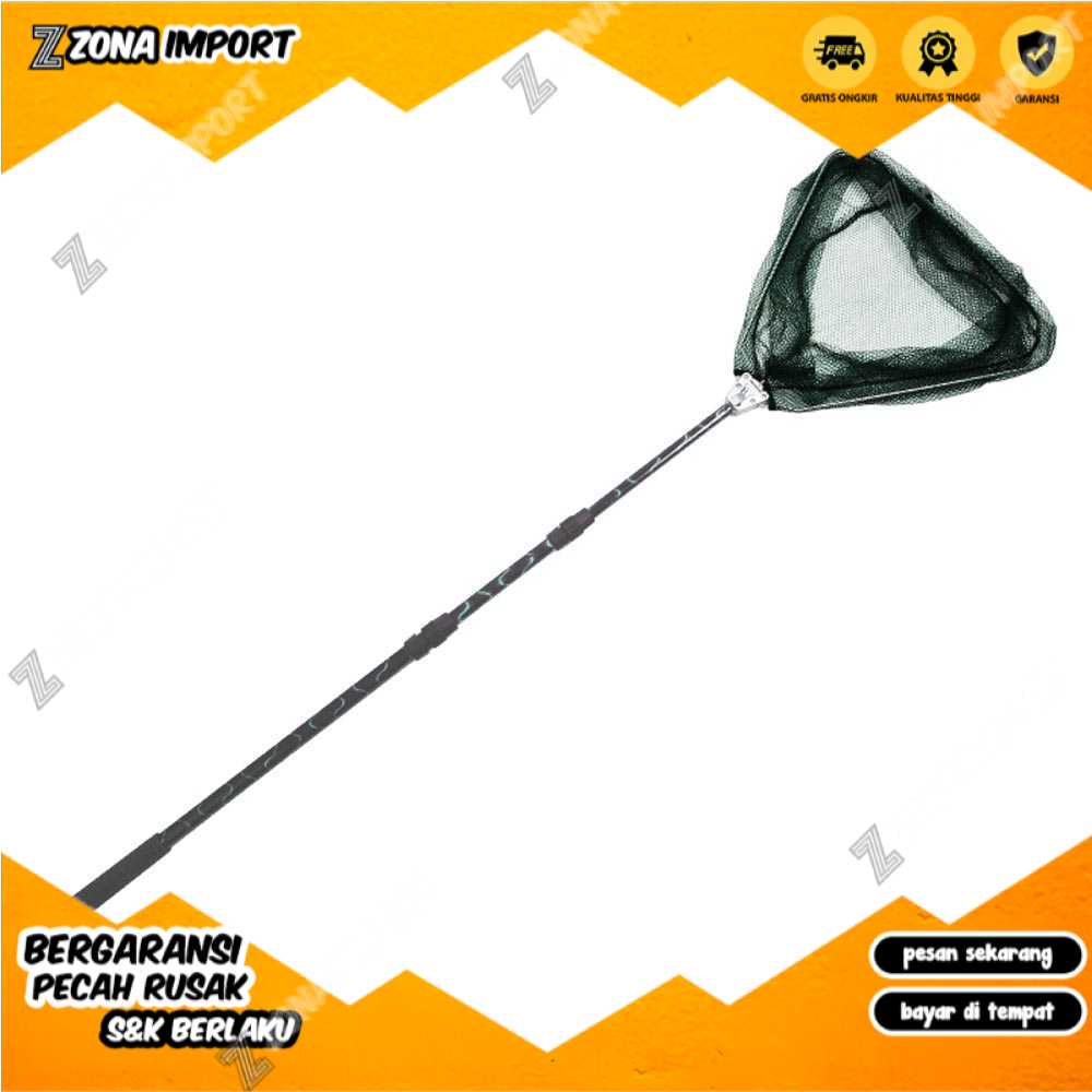 Serokan Lipat Serokan Jaring Ikan Telescopic Net Aluminium 190CM