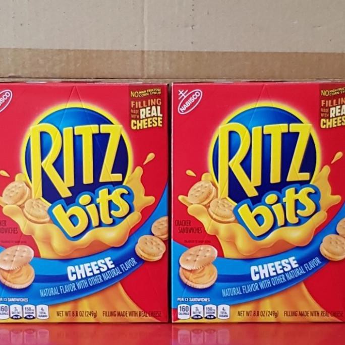 

TERLARIS RITZ BITS CRACKERS SANDWICH IMPORT MADE WITH REAL CHEESE USA 249 GR