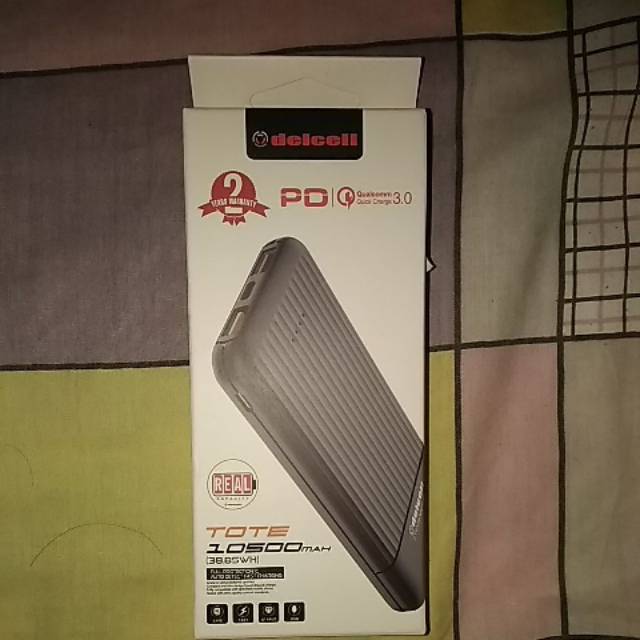 Delcell Tote Powerbank 10500 mAh QC & PD