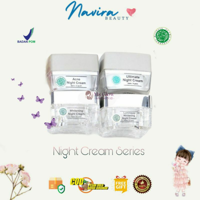 (MS GLOW) MS Glow Night Cream BPOM/Night Cream Ms Glow Original/Acne night cream ms glow