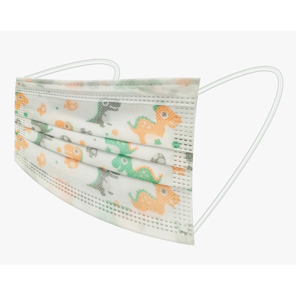 Masker Medis / Masker medis anak 3 ply motif dino