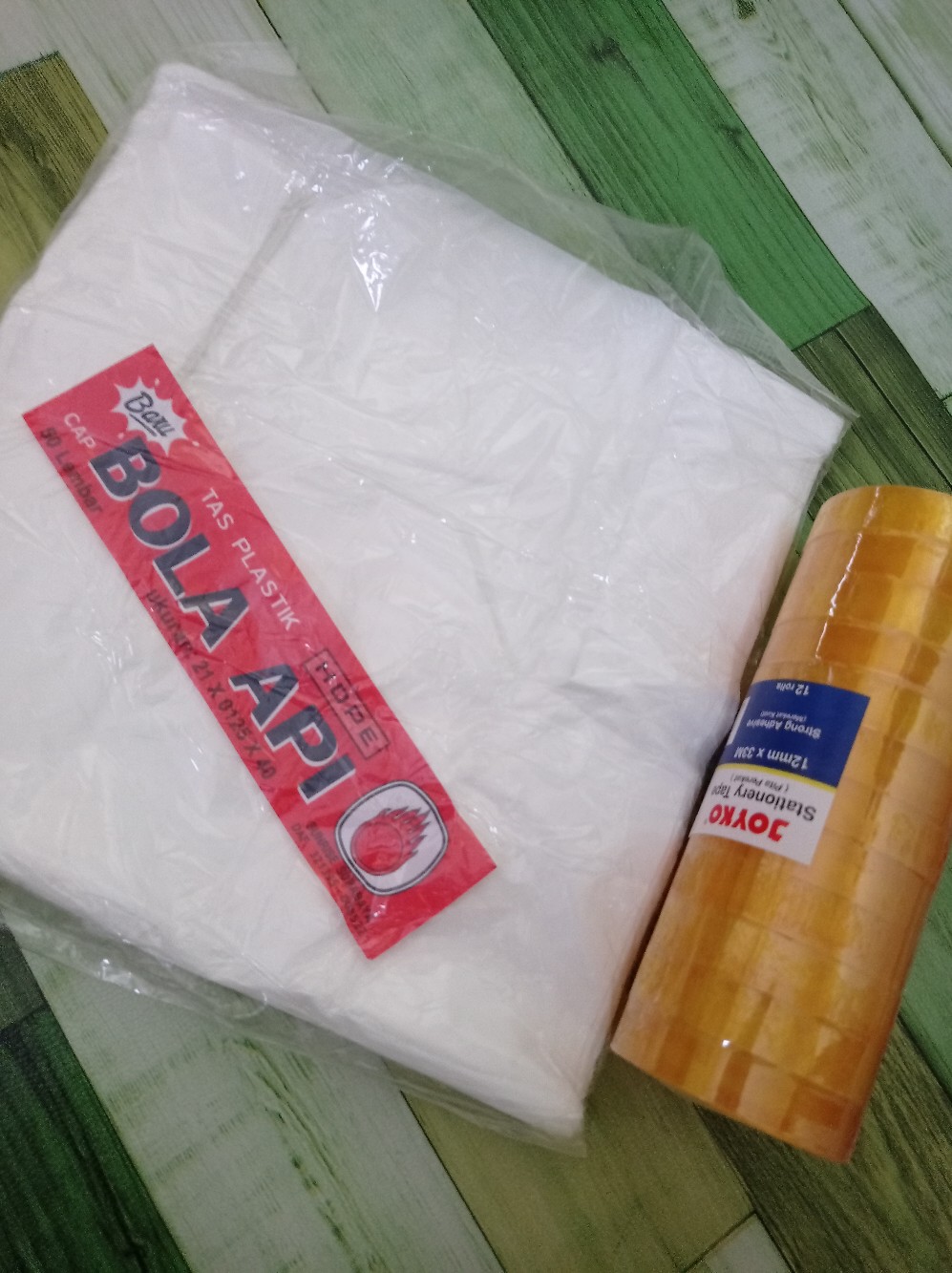 Kantong Plastik Bola Api Sedang 21x40x0.125 Isi 50 Kresek Hdpe