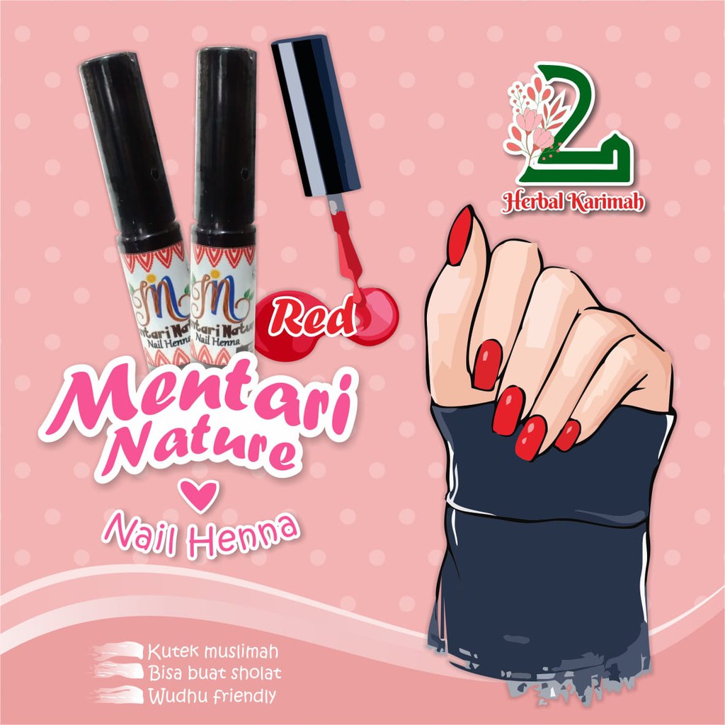  MURAH KUTEK HENNA HALAL Mentari Nature Nail Henna Kutek 