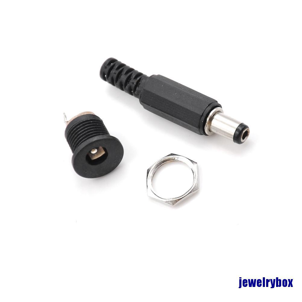 10pcs Adapter Konektor Socket Jack Female Dan Male Plug 5.5x2.5mm