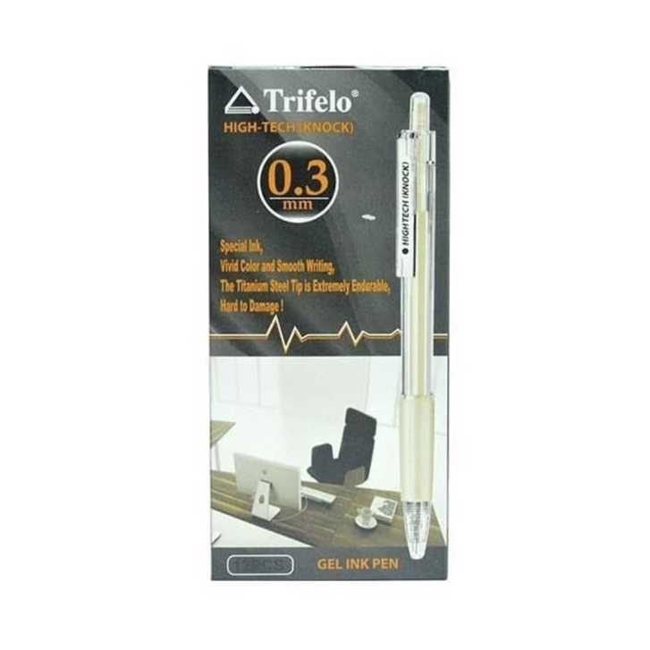 

BULPOINT TRIFELO / BULPEN HIGH-TECH KNOCK TRIFELO 0,3MM TF-3114 HIGH TECH BODY KUNING ( Isi 12 biji )