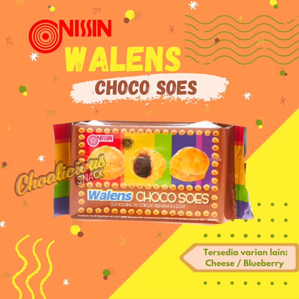 

Soes Nissin Walens Varian Choco Makanan Ringan Snack Biskuit 100 gram