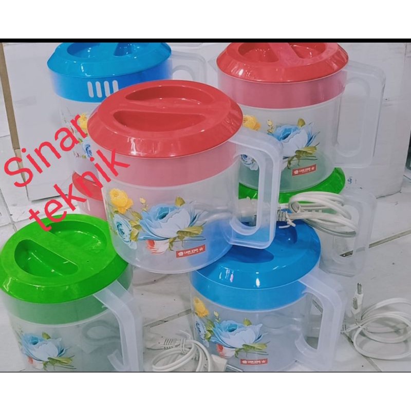 TEKO LISTRIK PLASTIK LION STAR 1,5 Liter/SNI