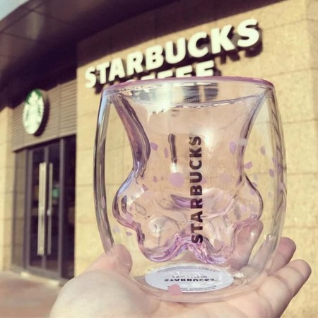 Sakura Cat Paw Glass Starbucks Original - Gelas Cakar Kucing Sakura Starbuck 60 oz