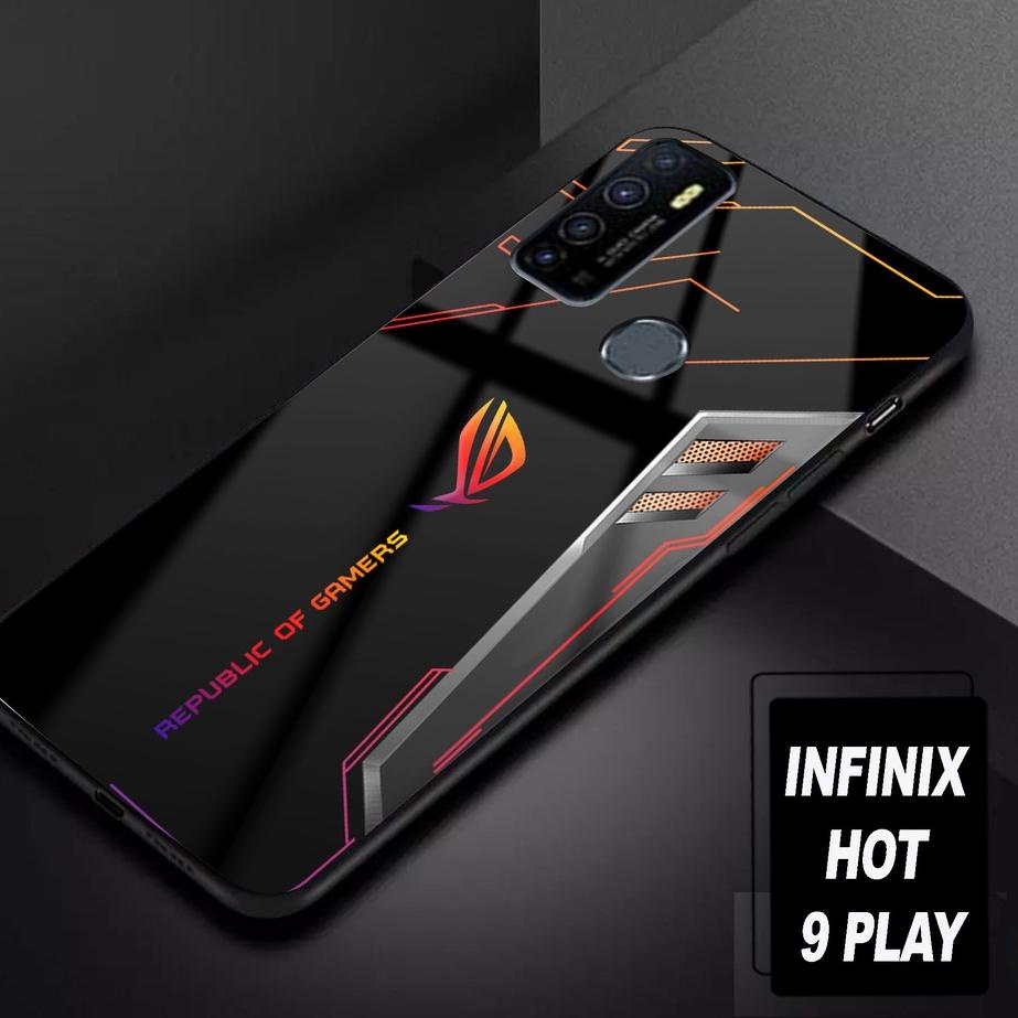 Harga Promo--SRC Case Hardcase Infinix Hot 9 Play motif Cute ROG Sport Gamers 2D Terbaru Casing Sili