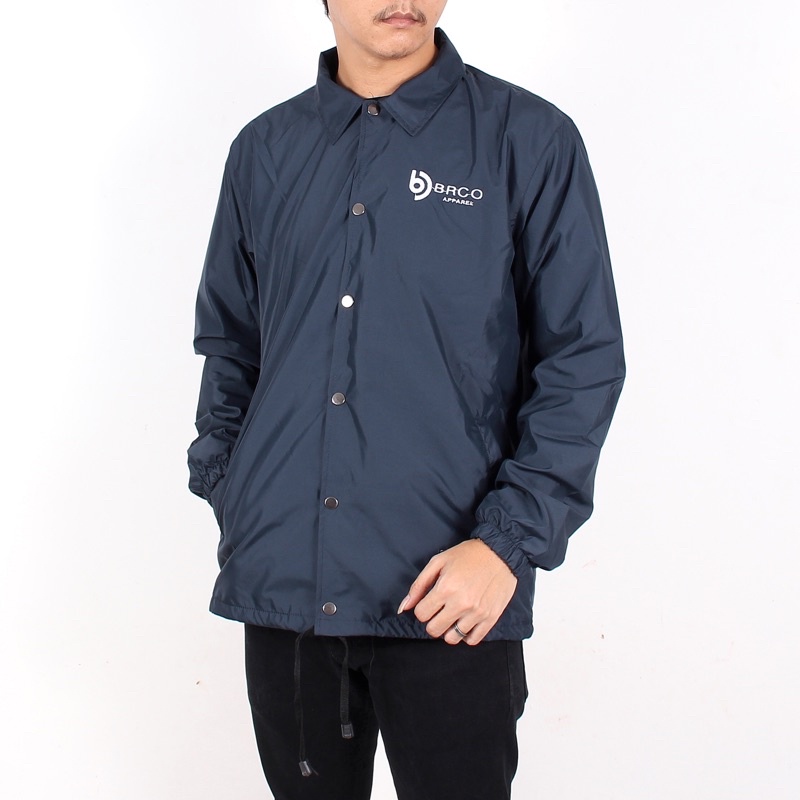 Jaket Coach Pria BRCO Bordir Premium Distro Waterproof