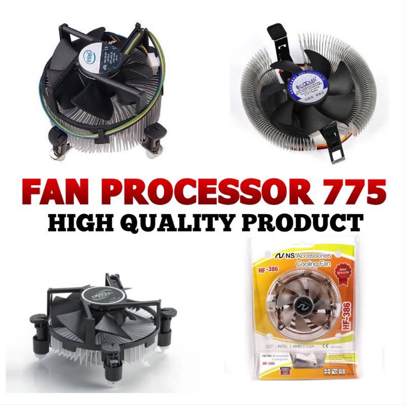 Fan Processor LGA 775 socket 1155 / 1156 ORI INTEL / DEEPCOOL / PC Cooler / NS HF-386 / DEEP COOL Support Intel LGA 775 / 1155 / 1156 + AMD AM2 / AM2+ / AM3