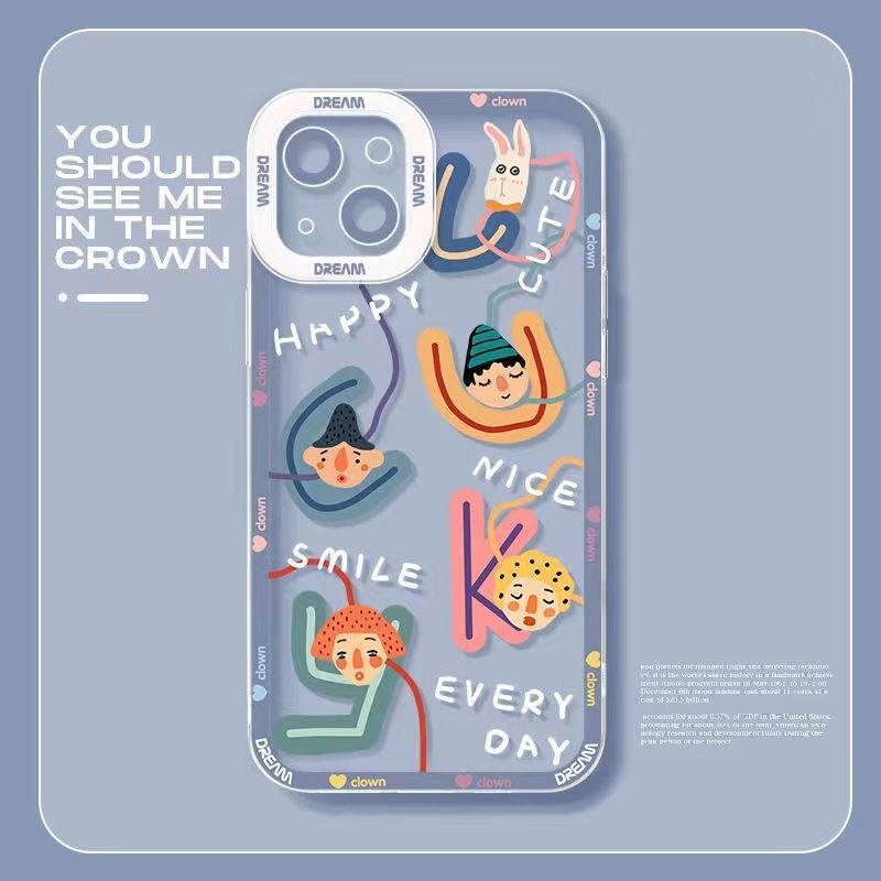 Case Desain Lucu Warna Biru Untuk Iphone 14 13 Pro Max 12 11 XS XR X 8 7 6 6s Plus SE2020