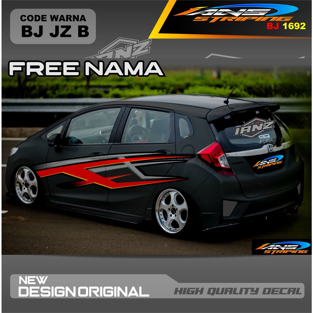 DECAL STIKER MOBIL HONDA BRIO / VARIASI BODY SAMPING MOBIL AYLA / STIKER MOBIL AGYA