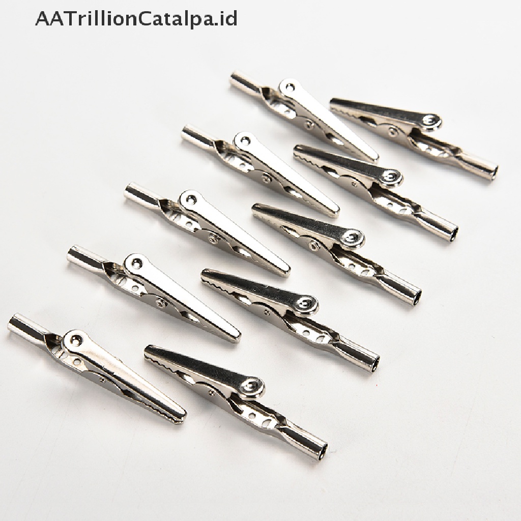 Aatrillioncatalpa 10pcs Klip Buaya Bahan Stainless Steel