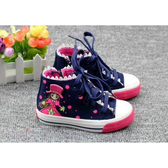 Sneaker zhizhu lace girls navy import