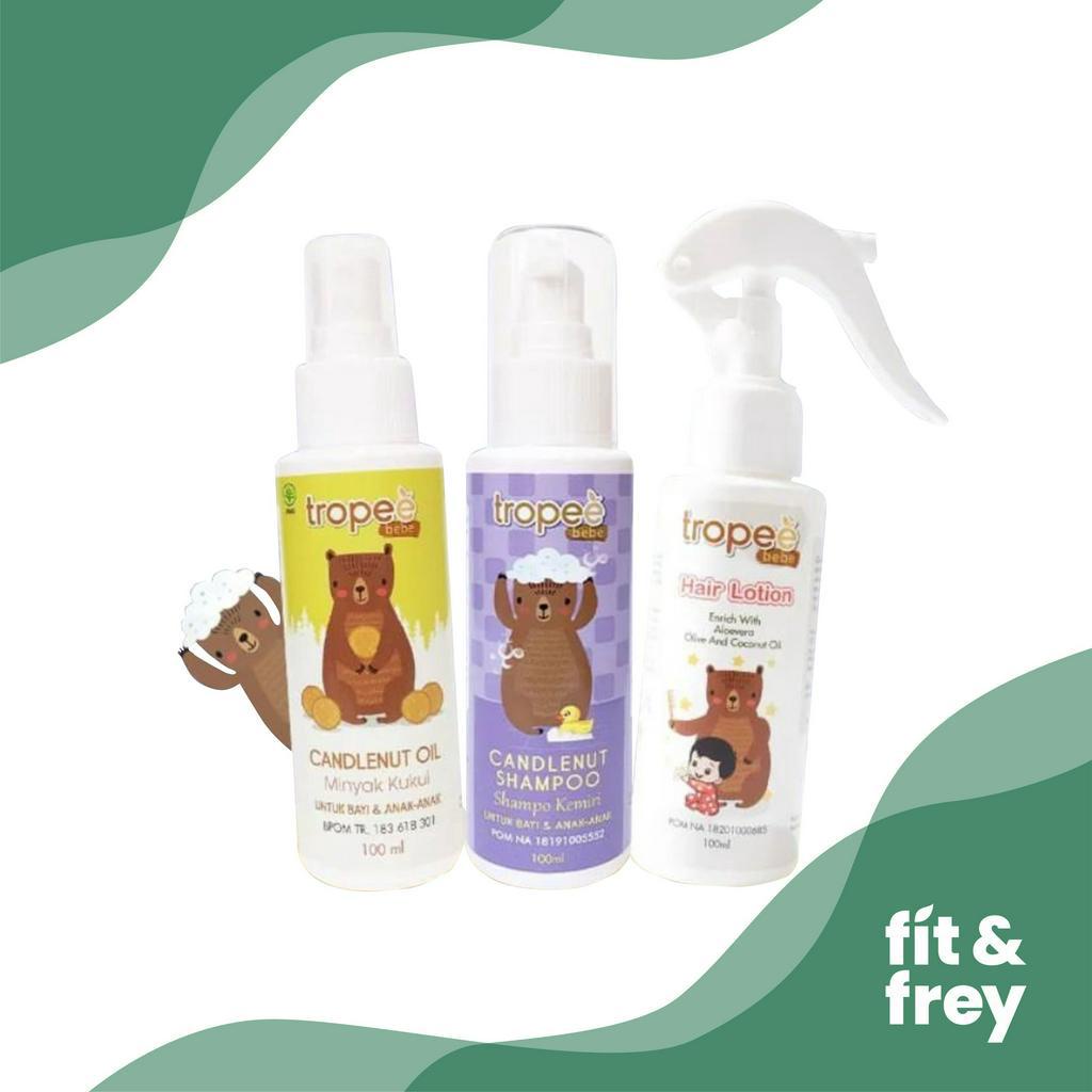 TROPEE BEBE Hair Lotion - Candlenut Shampoo - Candlenut Oil - Minyak Kemiri - Hair Care - Perawatan Rambut Bayi Anak Tropeebebe