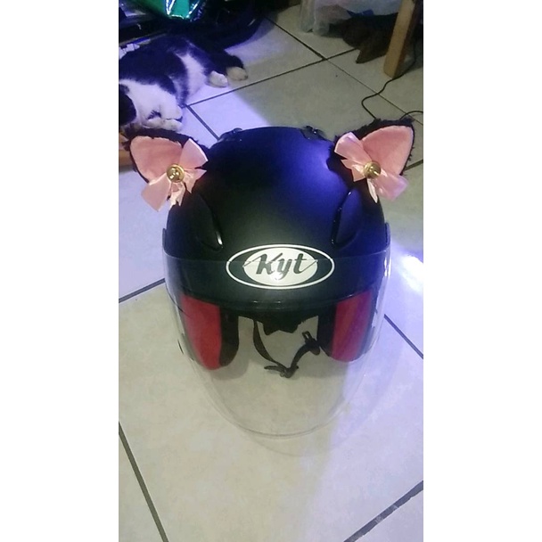 Kuping Helm, Kuping Kucing Helm Nekomimi helmet motorcycle kuping kucing helm accesories decoration 