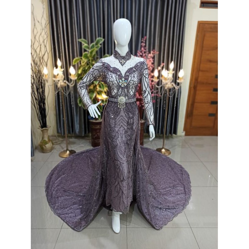 GAUN PENGANTIN SPAN MERMAID AKAD KEBAYA KONVEKSI PENJAHIT FULL PAYET PENGRAJIN JAHIT BAJU KEBAYA