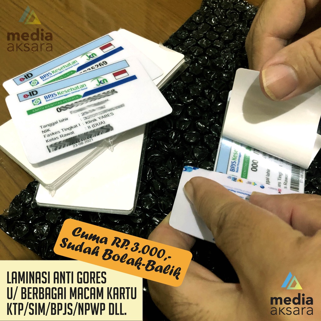 

LAMINASI ANTI GORES UTK BERBAGAI KARTU