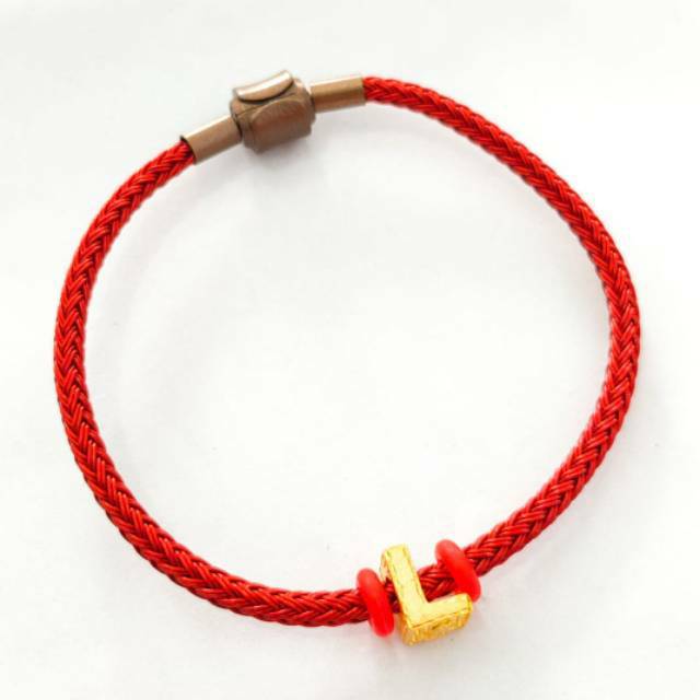 gelang tali huruf L gelang kekinian  hadiah ultah