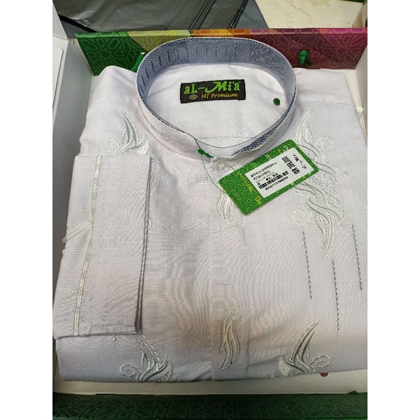 Baju Koko almia 100%ORI MT premium lengan panjang tangan polos-2