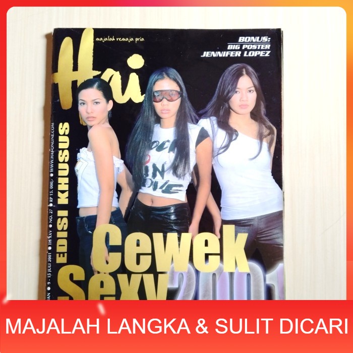Majalah HAI No.27 Jul 2001 Edisi Khusus CEWEK SEXY 2001 Langka