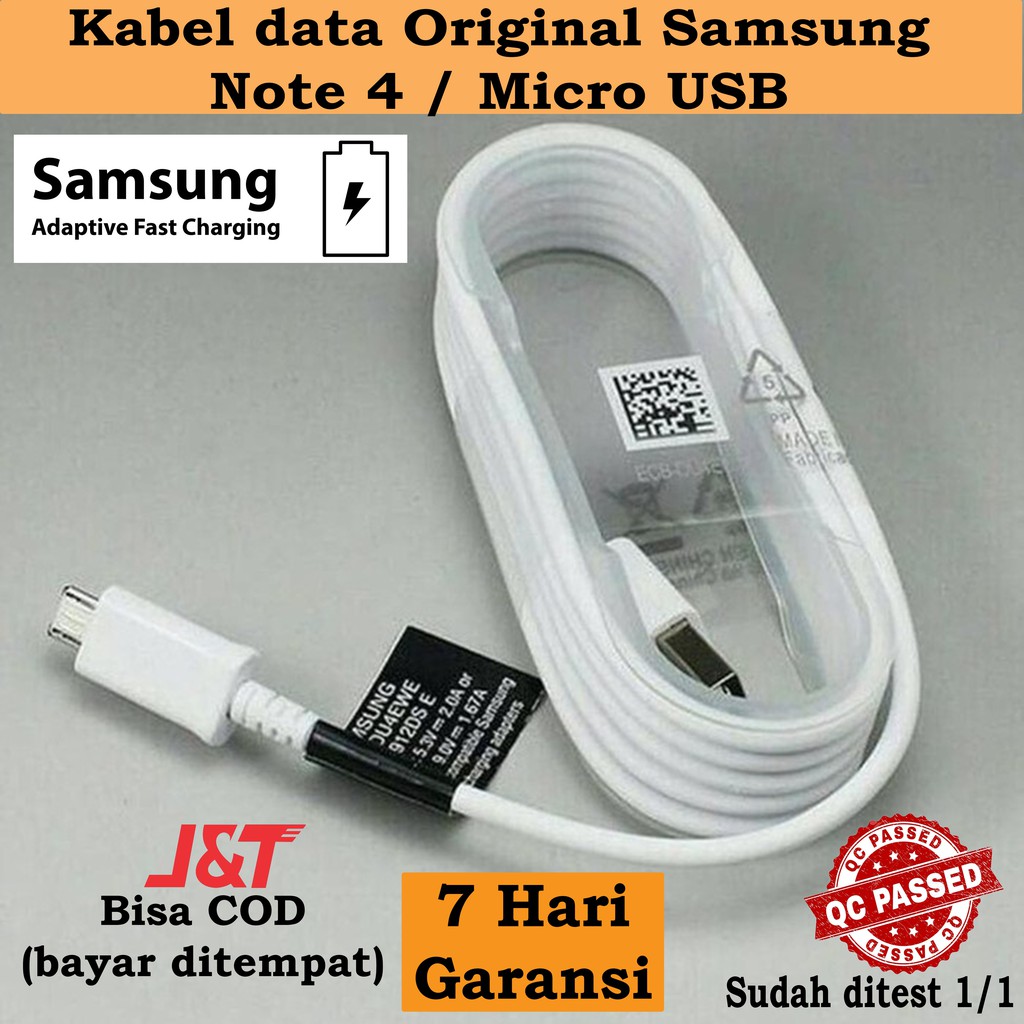 Kabel Data Charger Samsung Note 4 Micro Usb Fast Charging