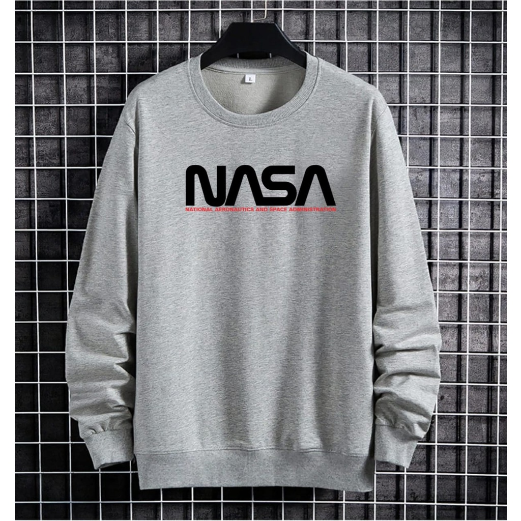 bisa COD / AFOLATO - BAJU SWEATER NASA / atasan lengan panjang/ sweater pria dewasa / terbaru / terlaris
